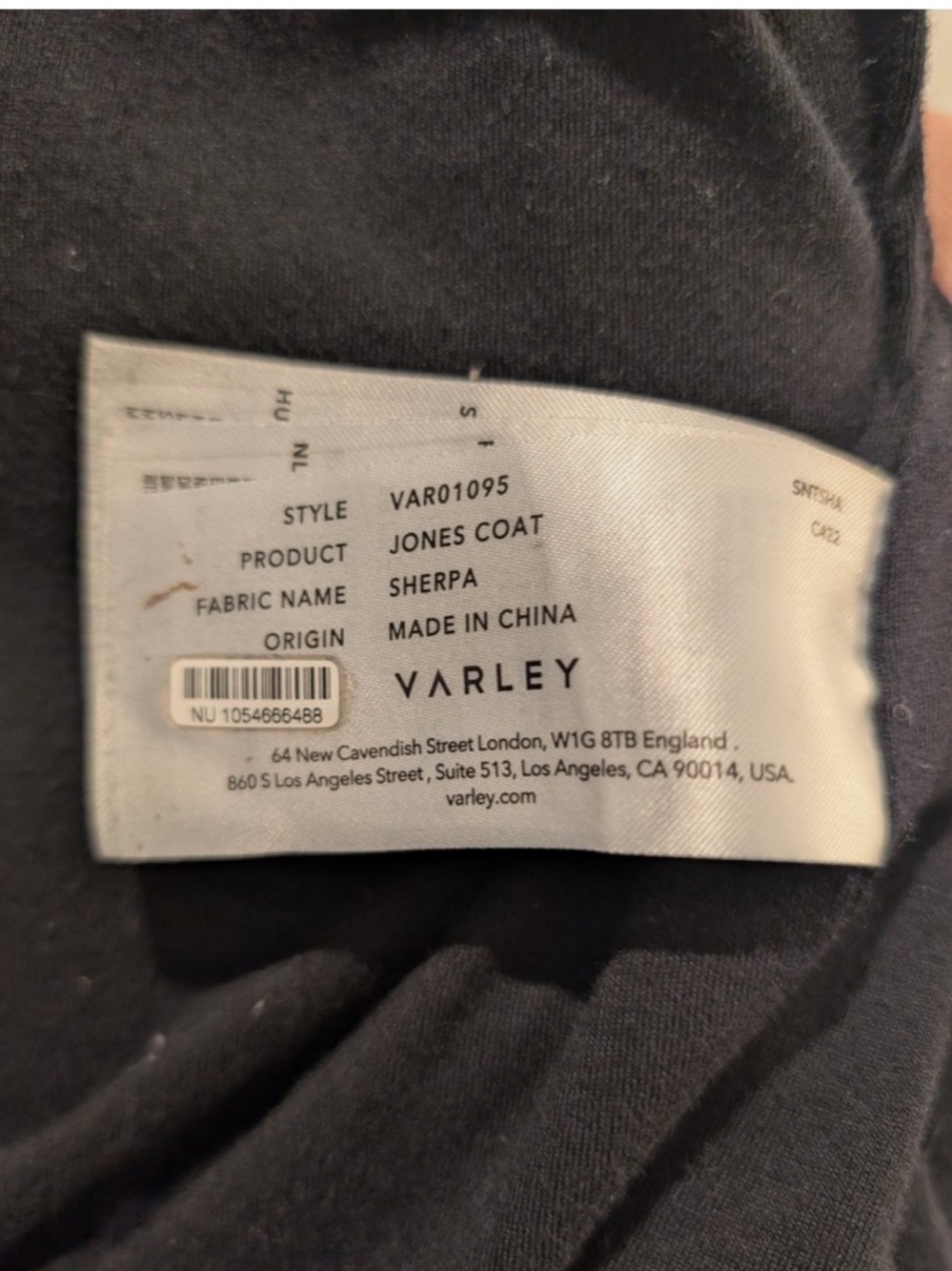 Varley Sherpa Jones Black Teddy Coat Jacket Size Small . Anthropologie. - Picture 6 of 13